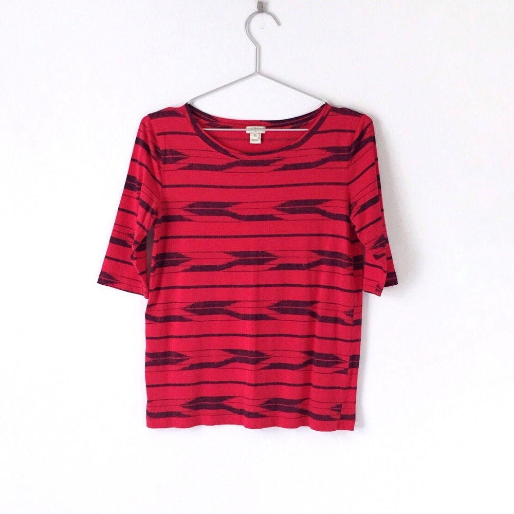 j. crew ikat stripe graphic short sleeve tee